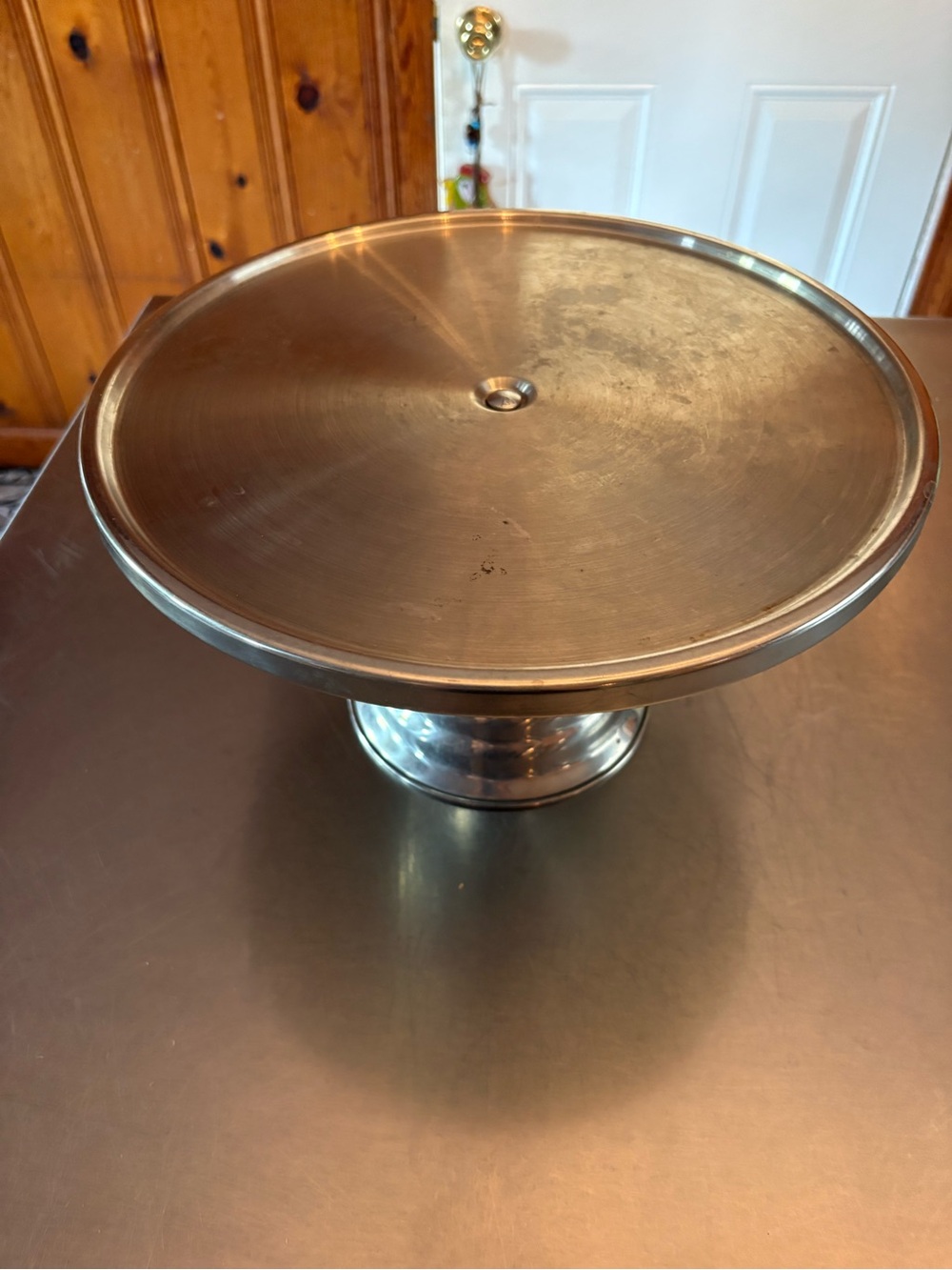 Dinner style 12 inch Cake/Pastry/Pie stand. Approximately 8 inches tall.